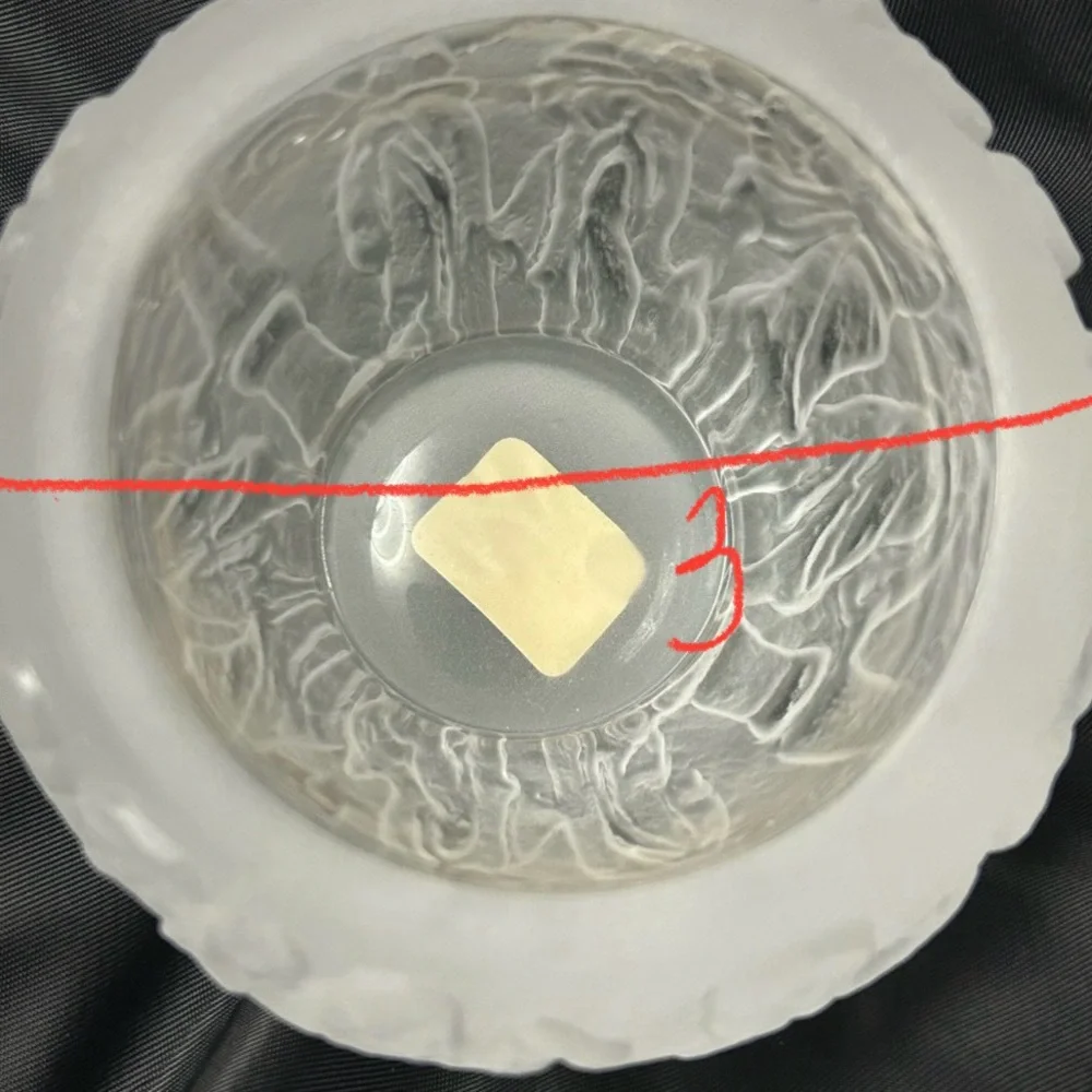 Medici Cristalleria Italy Frosted Art Glass Bowl – Lalique-Inspired Nymph Design